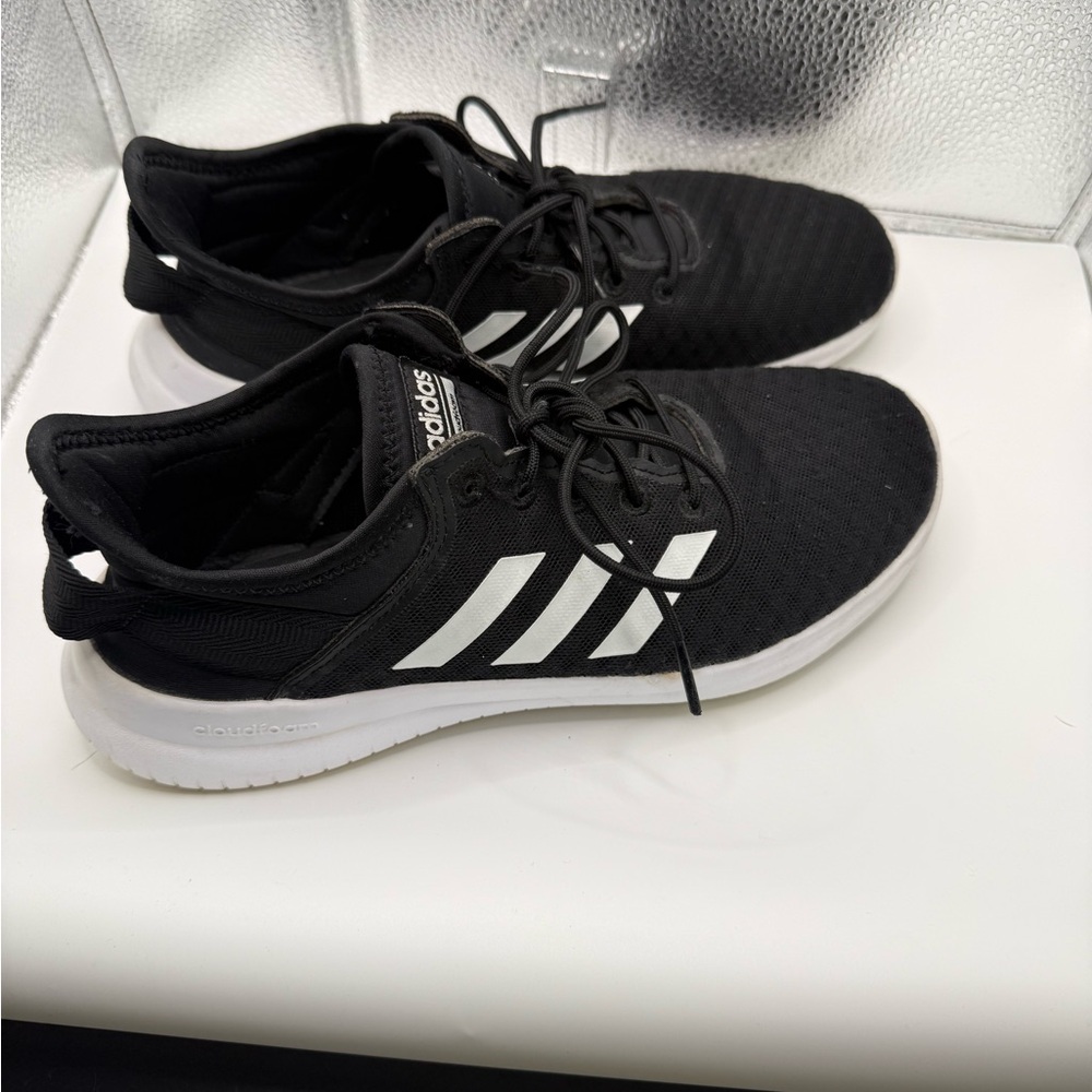 Adidas Shoes Womens 8.5‎ Cloudfoam Pure Running Sneakers Blk Lace Up ART CG 5762